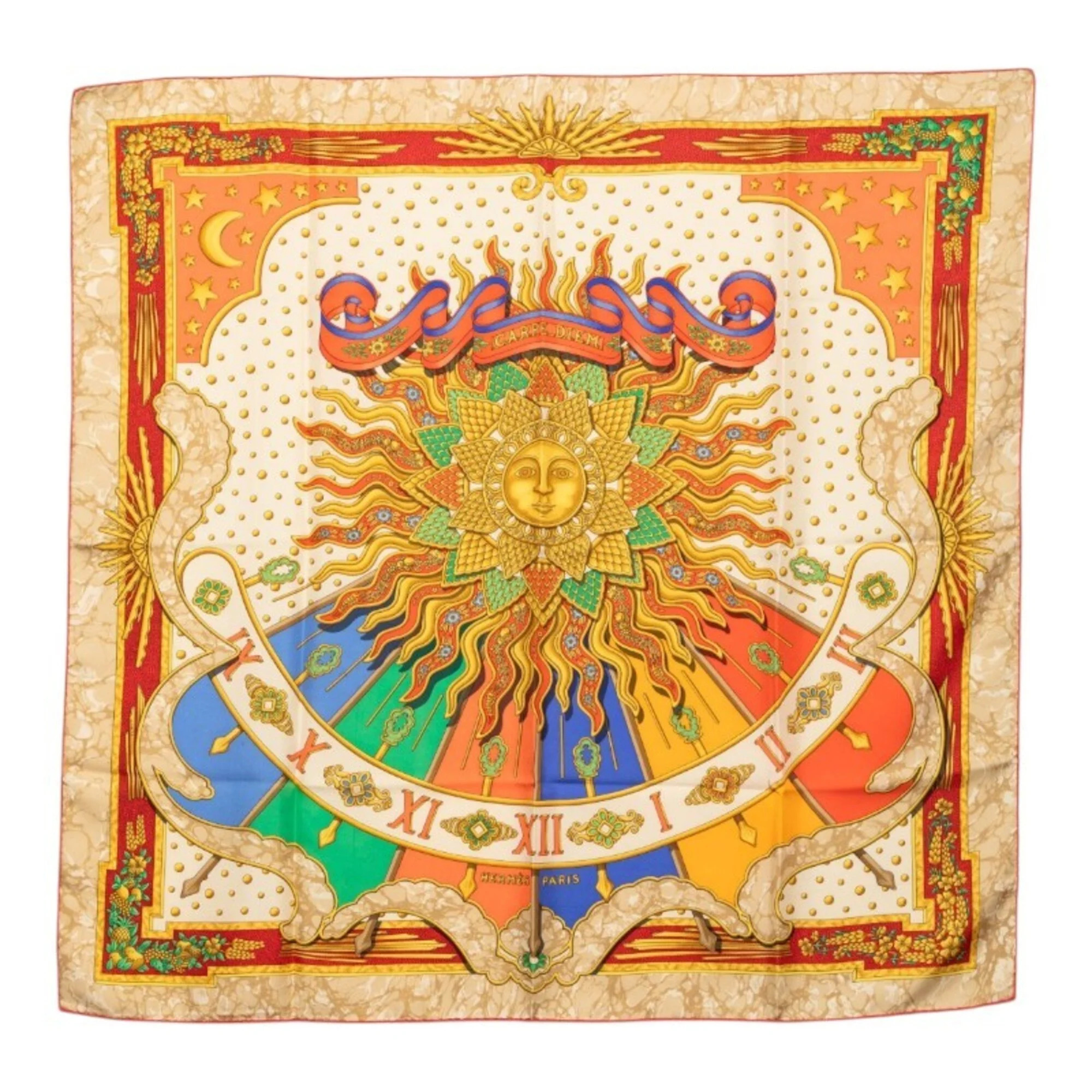 Hermes Authentic Black Silk Scarf